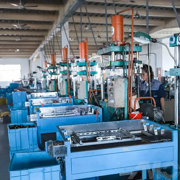 A production line of tire valves